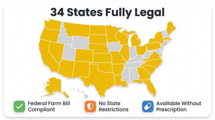 Thca Legality In 2026: A State-By-State Guide And Complete Overview 5 Map Of States Have Fully Legal Thca